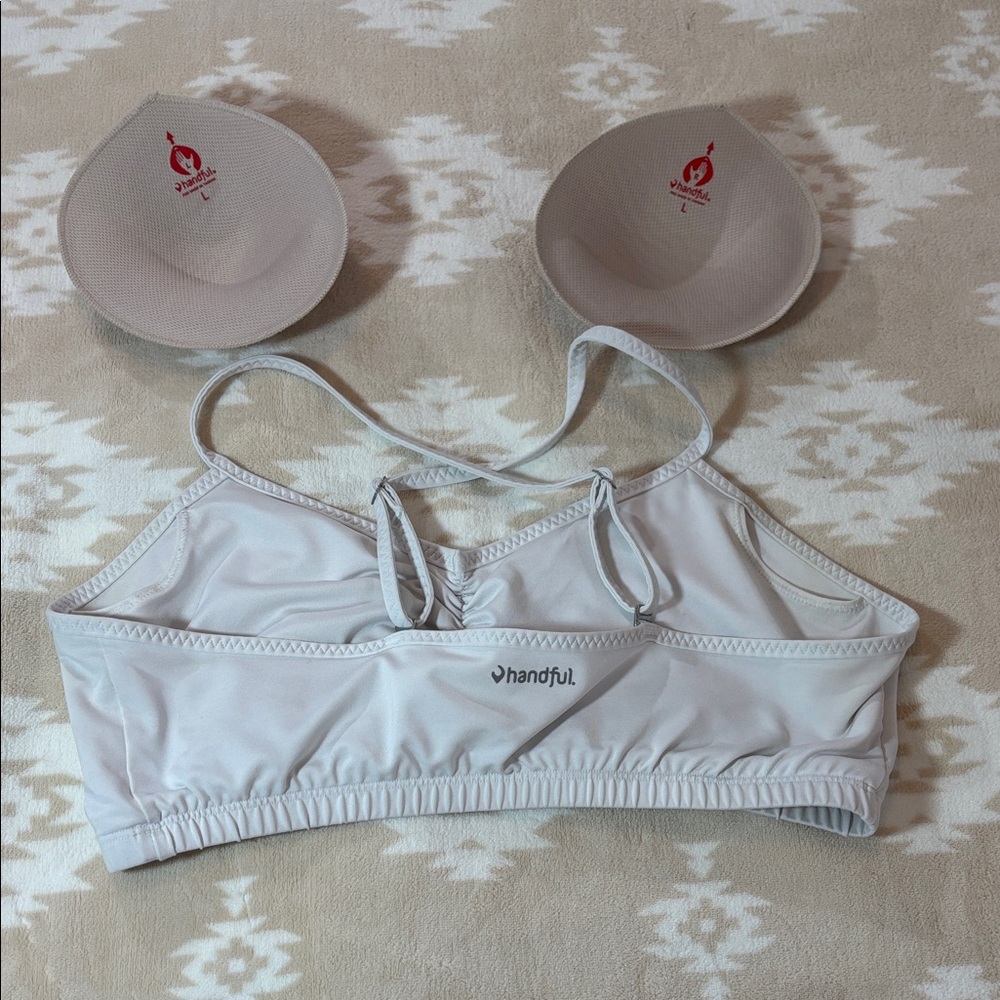 Handful White Sports Bra Size Large - Picture 5 of 8
